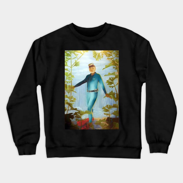 Bill Murray as Steve Zissou, Very Lifelike... Crewneck Sweatshirt by DesignDLW